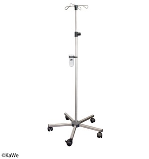 KaWe Infusionsstander, 5-fod, rustfrit stål