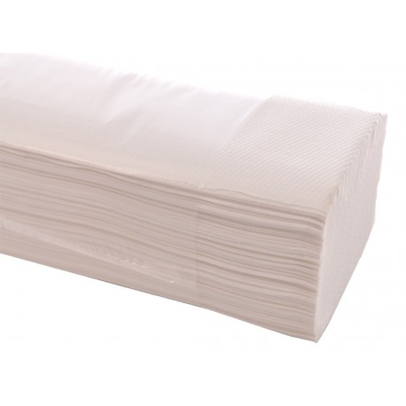 2-lags håndklædeark 25x23 cm, hvid, 4000 ark.