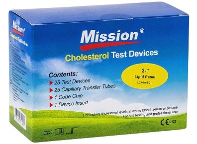 Mission Kolesterol Test Strips - 3-1Lipid Panel, 25st.