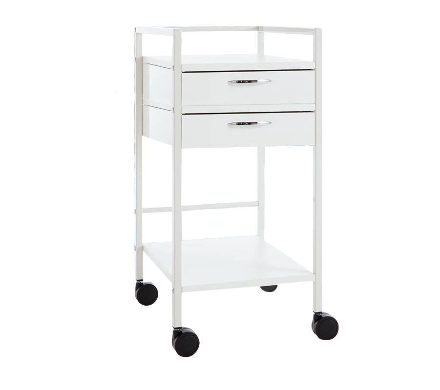 Klinikbord, Auxilio Mini , 40 cm bred, 2 lådor