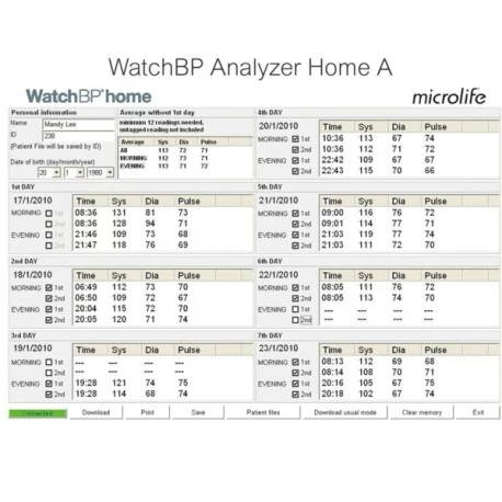 Microlife Watch BP Home A Blodtryksmåler + software