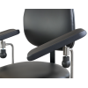 Blood sampling chair, Saar Compact, black, 2 armrests, with rotation