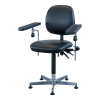 Blood sampling chair, Saar Compact, black, 2 armrests, with rotation