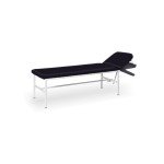 Exapol - Stationär undersökningsbädd, vit ram, svart överdrag, (LxBxH 188x55x60),