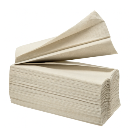 1-lags håndkleark, 25x23cm, natur, 5000 ark.