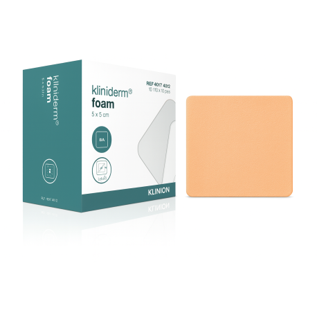 Kliniderm Foam, skumförband, sterilt, 5 cm x 5 cm, 10 st.