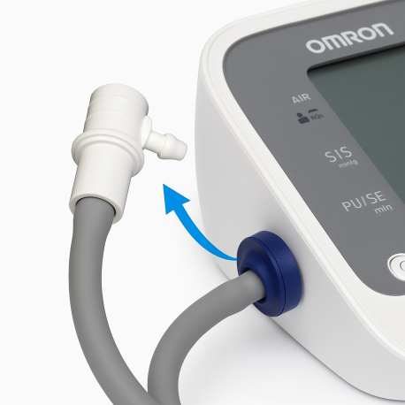 Omron, Air Plug-anslutning, grå (vinklad) för HBP1120/1320